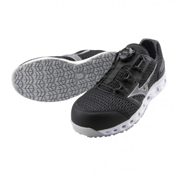 安全作業靴 ブラック×シルバー