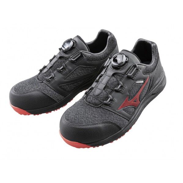 安全作業靴 ブラック×レッド