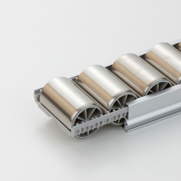 セパレートプラコン 重荷重用幅広ステンレス巻きフラットローラー アルミフレーム