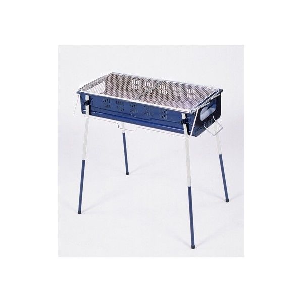 炭足しカンタンバーベキューコンロ(鉄板なし) ブルー 70×50.5×34/69.5cm CB-650ST2TN(BL) 1個