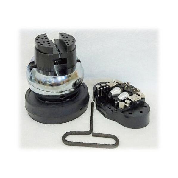 TRベアリング付彫刻台 アタッチメント付 約φ120mmXH140mm (上部銀色アタッチメント除く) 02F-00530 1台