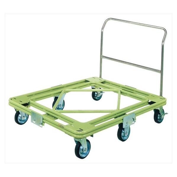 樹脂パレット台車(取手付タイプ/樹脂パレット付)