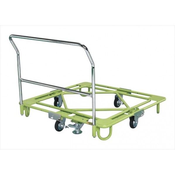 樹脂パレット台車(取手付タイプ/フロアストッパー付/樹脂パレット付) RB-4RTG-A 1台