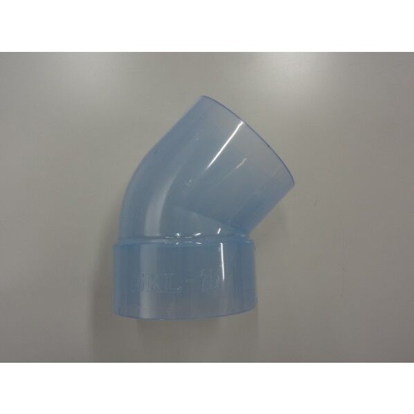排水継手 45°片受エルボ 45KL50透明 1個
