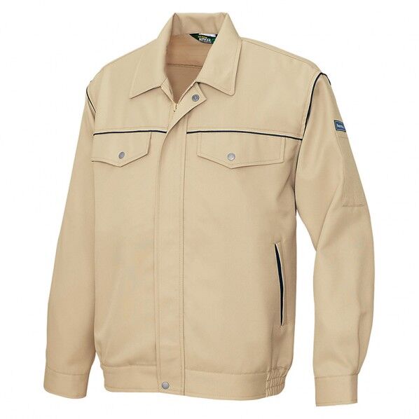 ベスト裏綿 長袖ブルゾン（男女兼用） 002ベージュ LL 810 1点