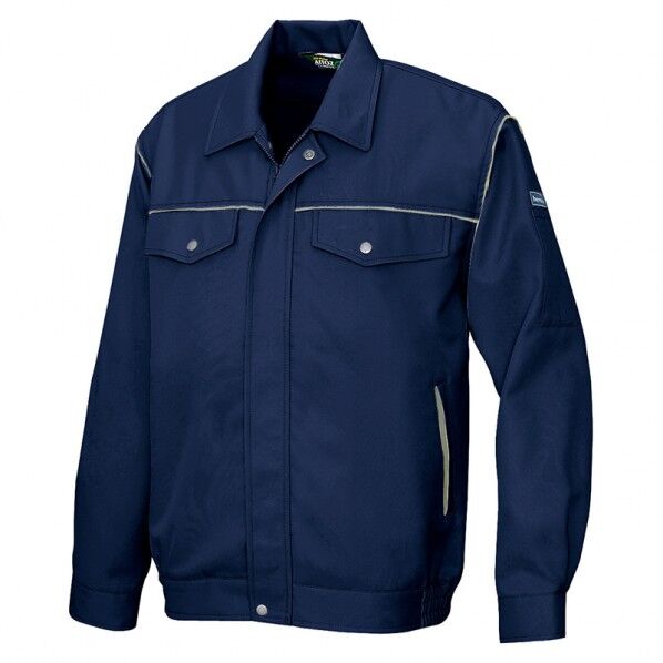 ベスト裏綿 長袖ブルゾン(男女兼用) 008ネイビー 5L 810 1点