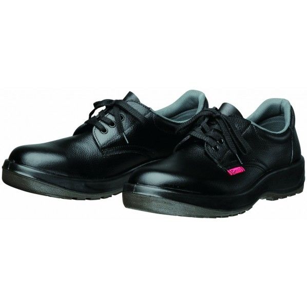 ダイナスティPU2 安全靴(ヒモ)PU二層底 耐滑 衝撃吸収 ブラック 24.5cm D7001 1足