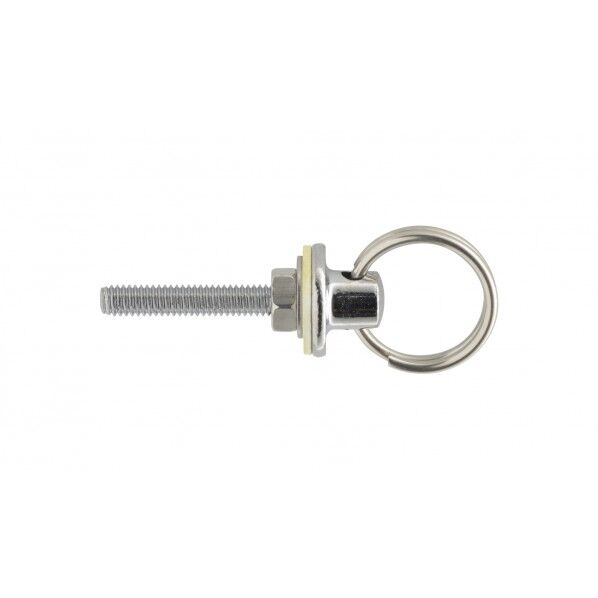 洗面器用ヒートン くさりをつなぐ