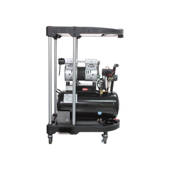 静音オイルレスコンプレッサー 24L &カート 上面600×375×40mm 高さ925mm DZW024BK-WA 1台