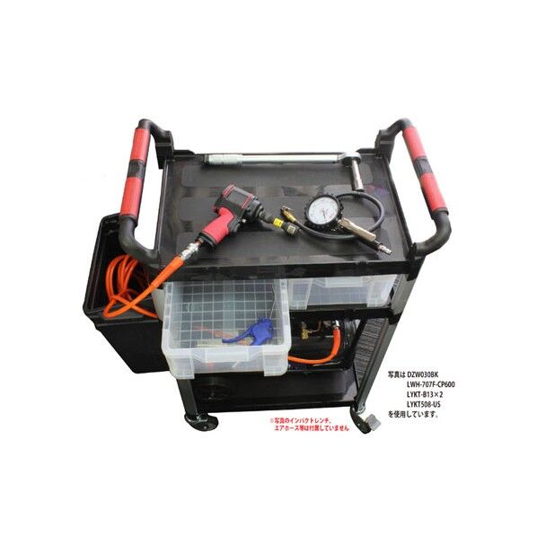 静音オイルレスコンプレッサー 30L &カート(707F)&ホルダー(508-US) 750×1120×460mm LWH-707F-CP600 1台
