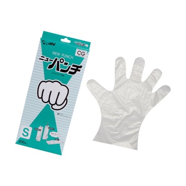 旭創業 バイオマス ポリエチレン手袋 ニューパンチ箱入S 11398 200枚×60箱...