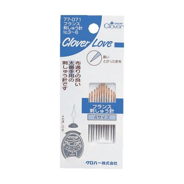 CLフランス刺しゅう針No3~6 77-071 12本x5パック
