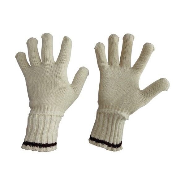 富士手袋 純綿軍手 天牛純綿カフス赤黒線6本編 1050 12双×10ダース...