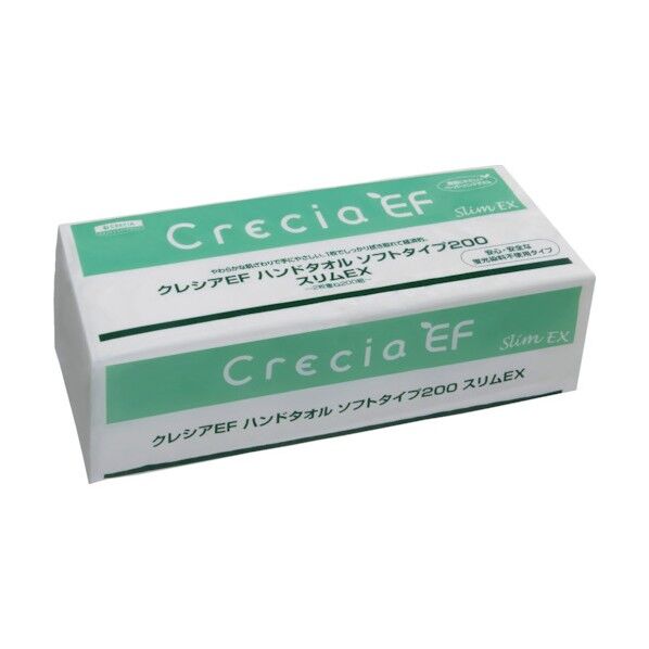 クレシア EFハンドタオル ソフトタイプ200 スリムEX 555 x 250 x 420 mm 11.88KG 37030.
