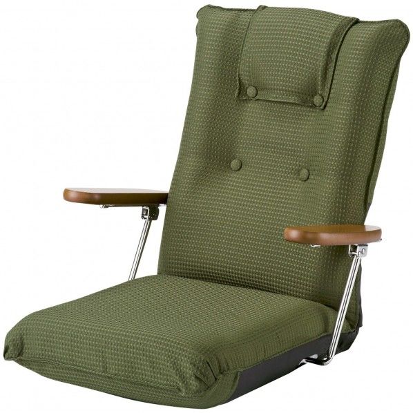 ポンプ肘式座椅子 グリーン YS-1075D 1個