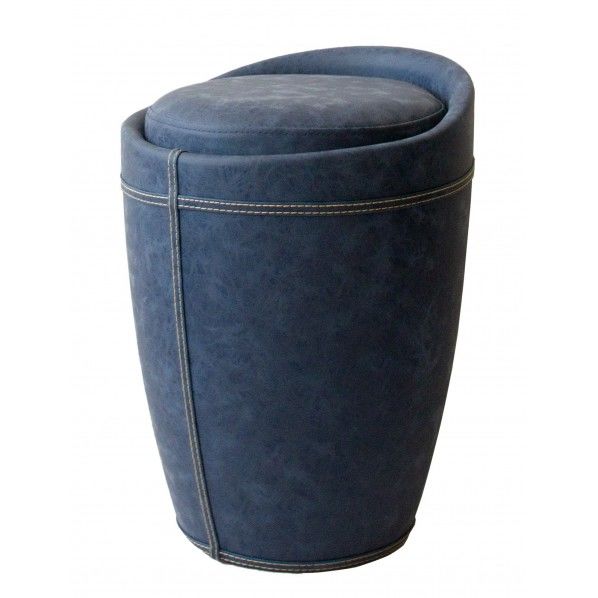 収納スツール(合成皮革) ブルー CH-K100P 1個