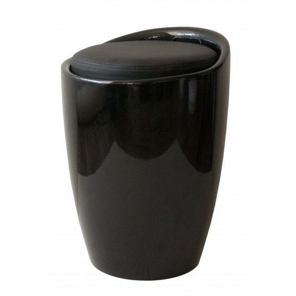 持ち手付き収納スツール ブラック CH-K100 1個