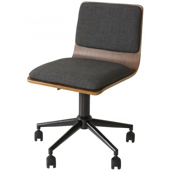 曲げ木ワークチェア ブラウン×ブラック CH-J460 1個