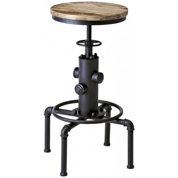 配水管フレームバーチェア ブラック KNC-A812 1個