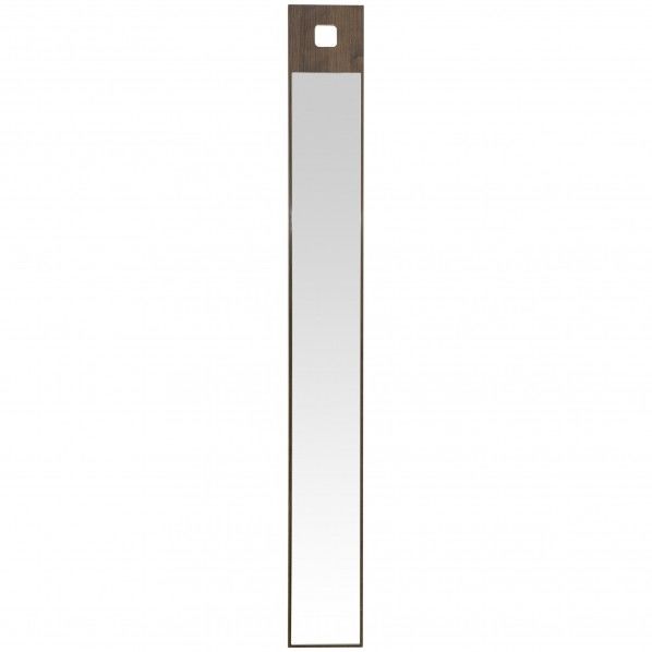 吊り下げスリムミラー ブラウン AR-MR02 1個