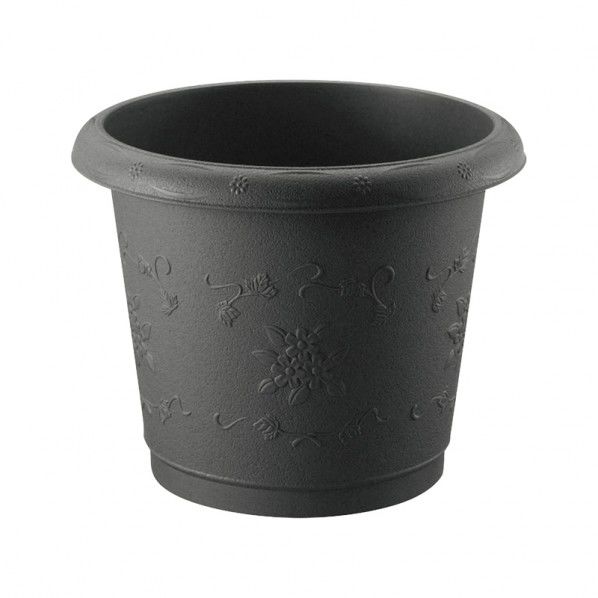 ハナール 丸プランター 38型 ダークグレー Φ38×30.5cm 1個