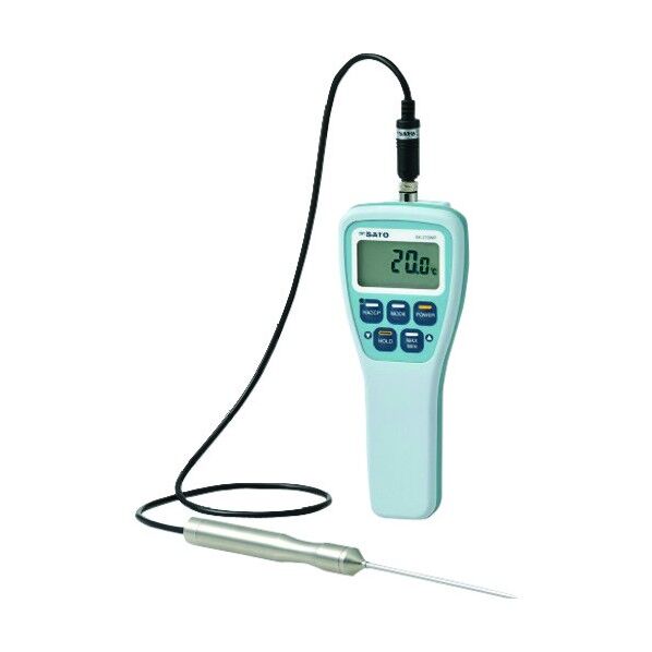 防水型デジタル温度計(フック穴なし)/センサー付き(8078-20) 70X40X171mm SK-270WP. 1個