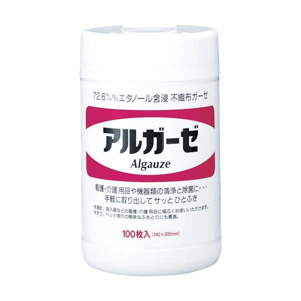 エタノール含浸不織布ガーゼ アルガーゼ 100枚入詰替