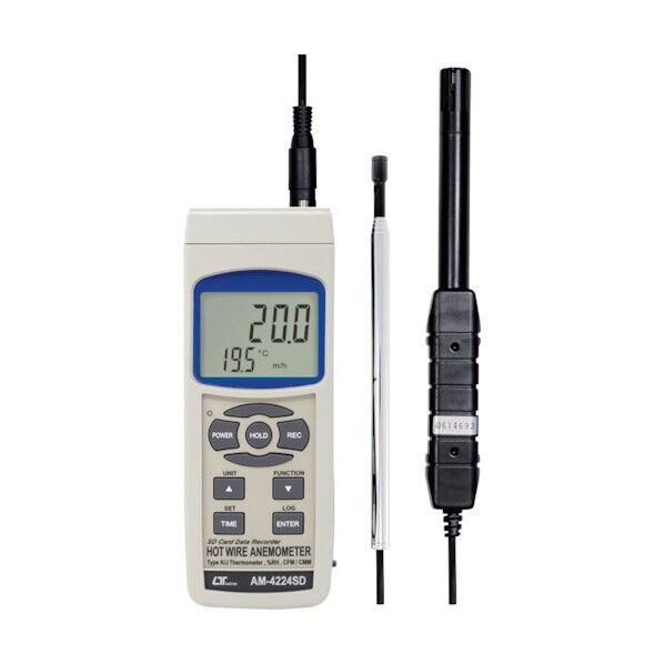デジタル風速・風量計 W73XH182XD47.5mm AM-4224SD 1個