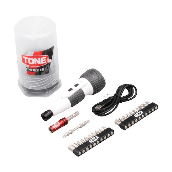 トネ ハイブリッド電動ドライバーセット CHD221S 1セット