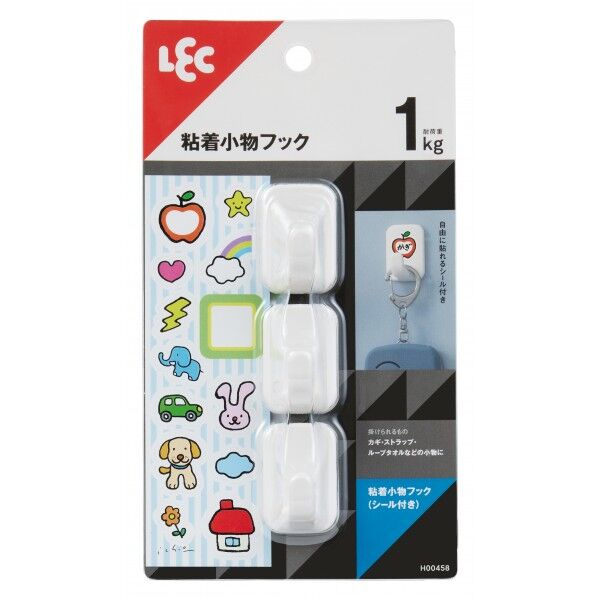 粘着 小物フック(シール付き)