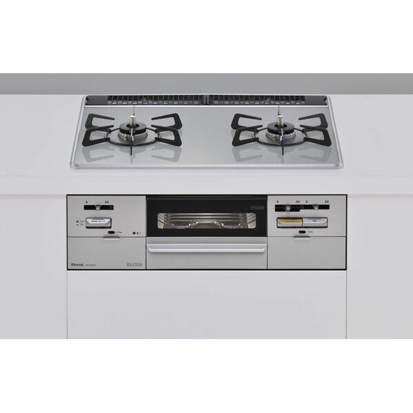 リンナイ ビルトインガスコンロSAFULL 60cm ライトグレー RS21W28P12TVL 1点