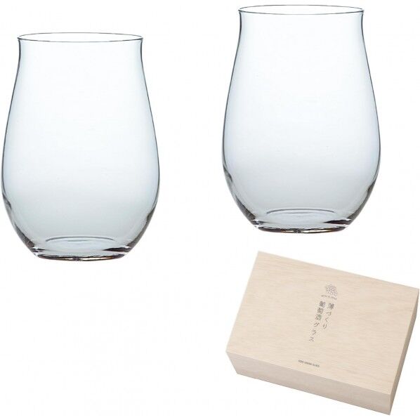 お酒を愉しむ本格グラスセット 薄づくり 葡萄酒グラスセット 19.6×13.1×9.5cm G096-T280 1個