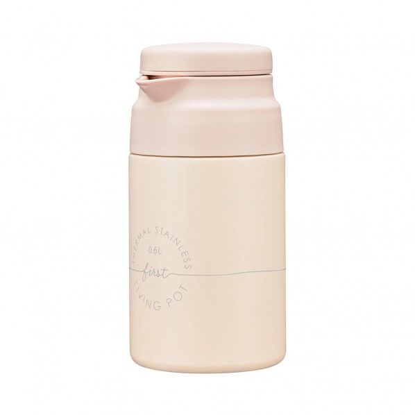 リビングポット 0.6L パウダークリーム 8.7×9.6×17.7cm AHS-MA60 1個