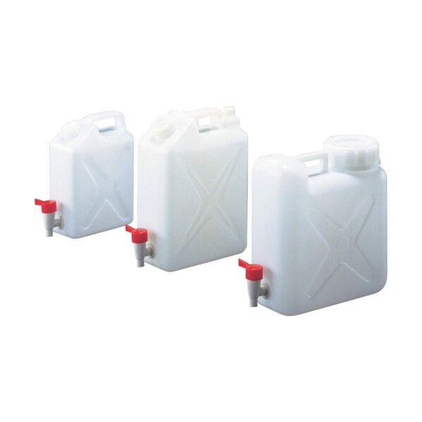 瑞穂化成工業 扁平缶 広口 ケミカルコック付 10L 0316 1個...