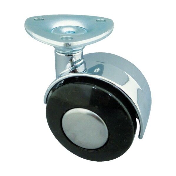 プレート式双輪キャスター(ナイロン車) 自在