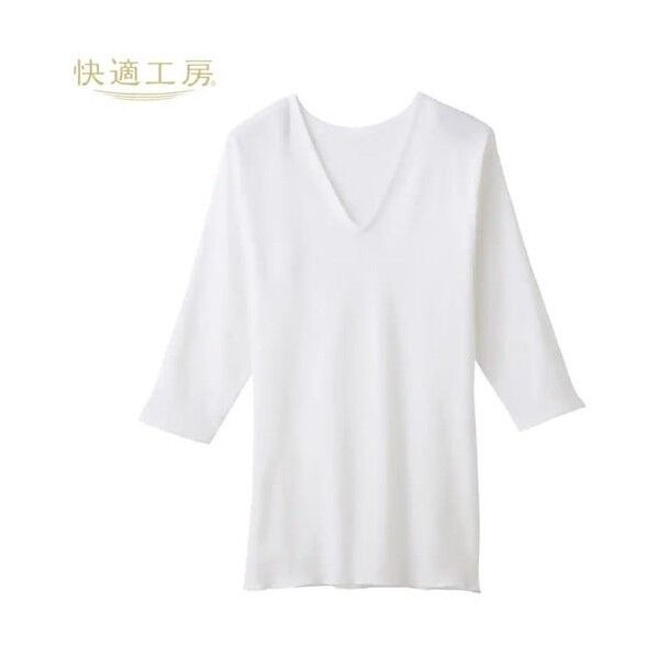 グンゼ 快適工房(婦人) 七分袖V首 KQ5046-03-L 1枚×10枚