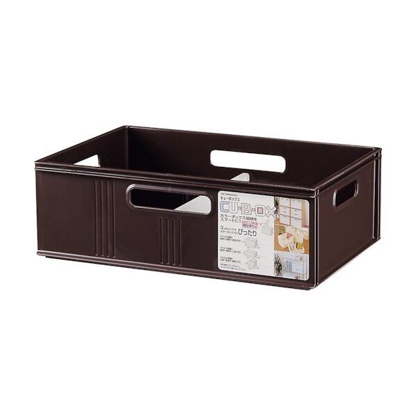 ヒマラヤ化学工業所 キューBOX/ワイド浅型 ブラウン 390×260×130 134336 1個×24個...