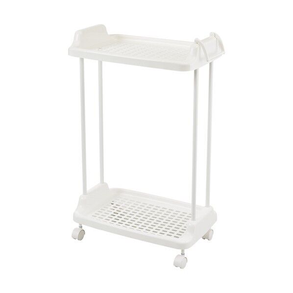 バスケット ワゴン 5122 2段 ホワイト 535×324×830(組み立て時) 512240 1個x8個