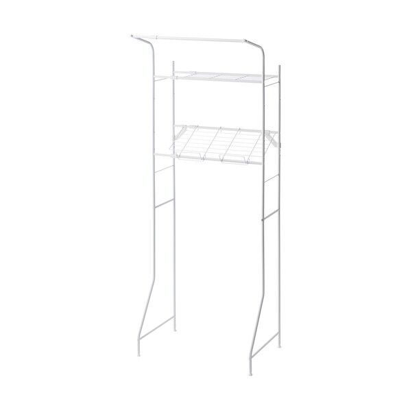 平安伸銅工業 洗濯機ラック バスケット台付き マットホワイト HSR-3WH 1点×4台...