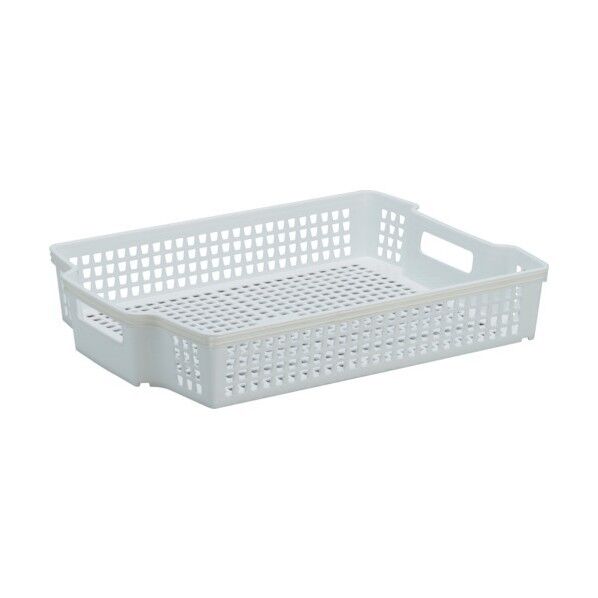 伊藤忠リーテイルリンク スタッキングバスケット ホワイト A4サイズ対応 小 SB14120 1点×24個...