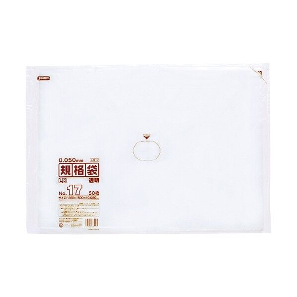 ジャパックス LD規格袋 No.17 透明 厚み0.05mm L517 50枚×10冊