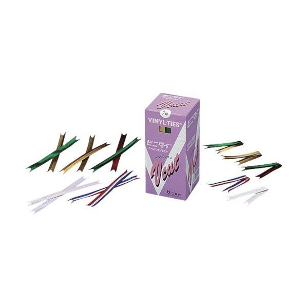 共和 PET 3層 Vカットリボン 12mm×15cm 金 QGV150-11T 500本×60袋...