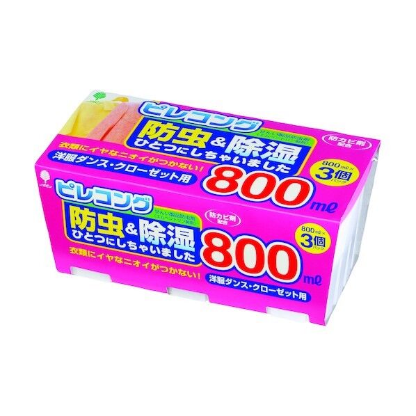 ピレコング防虫&除湿800mL J-6009 3個x8パック
