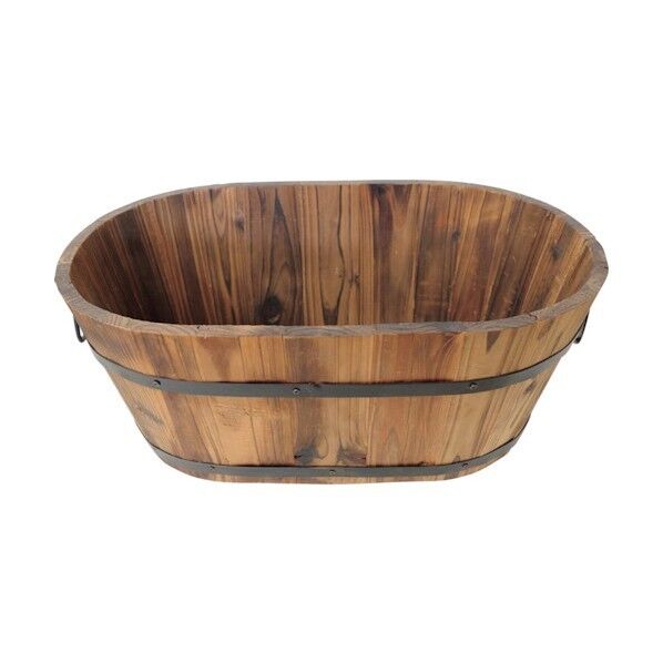 加藤伝蔵商店 焼杉プランター楕円大W45 P287 1点×6個...