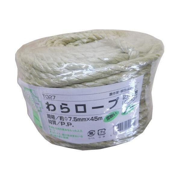 加藤伝蔵商店 PPわらロープ2.5分 7.5×45m T027 1点×30個...