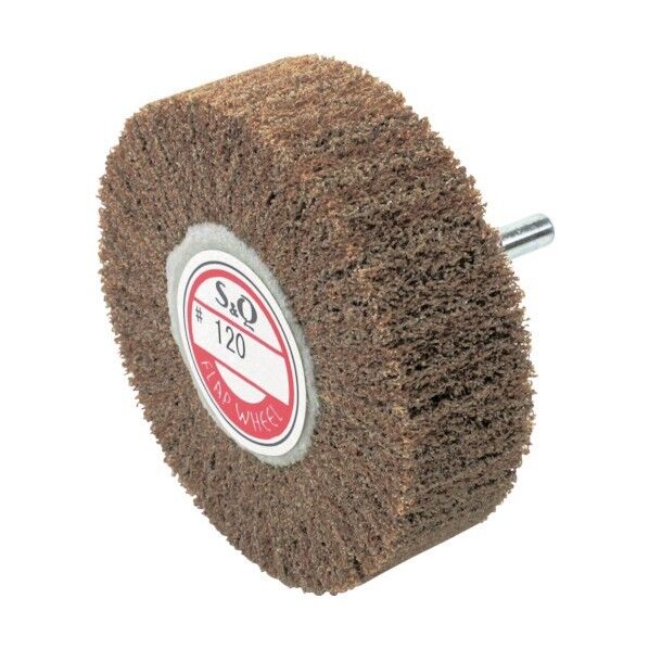 軸付ナイロンホイール 外径80幅25軸径6 #120 SQN8025 1点x5個