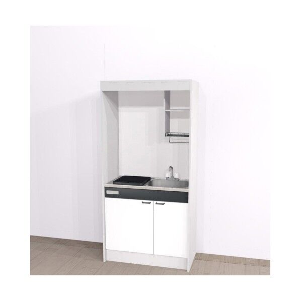 ミニキッチン「KM」(上下セットW900･IH･標準･右シンク）