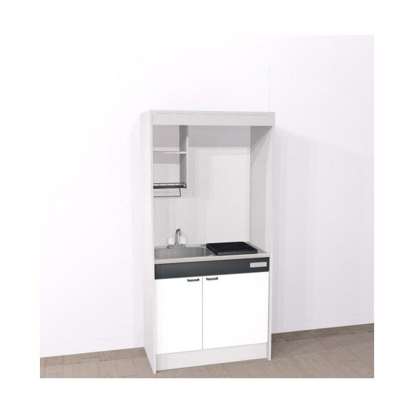 ミニキッチン「KM」(上下セットW900・IH・電気温水器・左シンク)