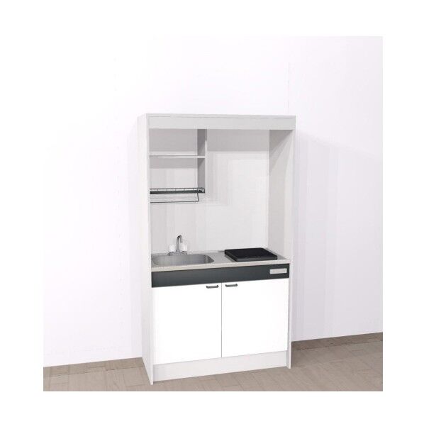 ハウステック ミニキッチン「KM」(上下セットW1050･IH･電気温水器･左シンク) ホワイト KM-1058UL/WWSS1AWL/SIH/RES12 1セット...