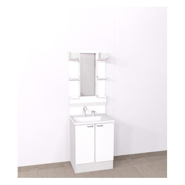 洗面化粧台「HV」(W600・開き扉・1面鏡(ヒーター付))